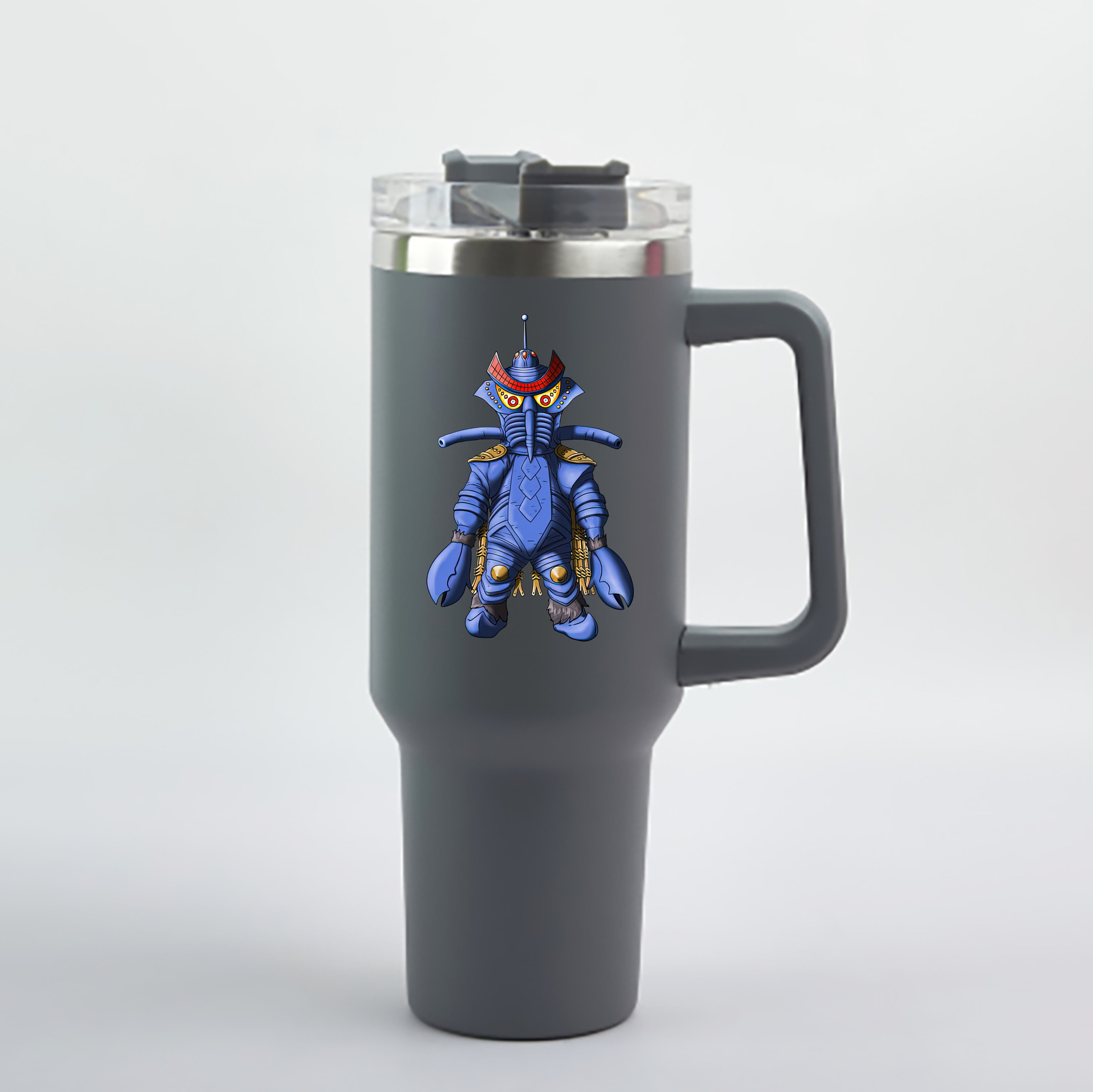 （画像用） ウルトラマン Ultraman 1200mL車用タンブラー - クリスタルステッカー（プラスチックストロー付き）