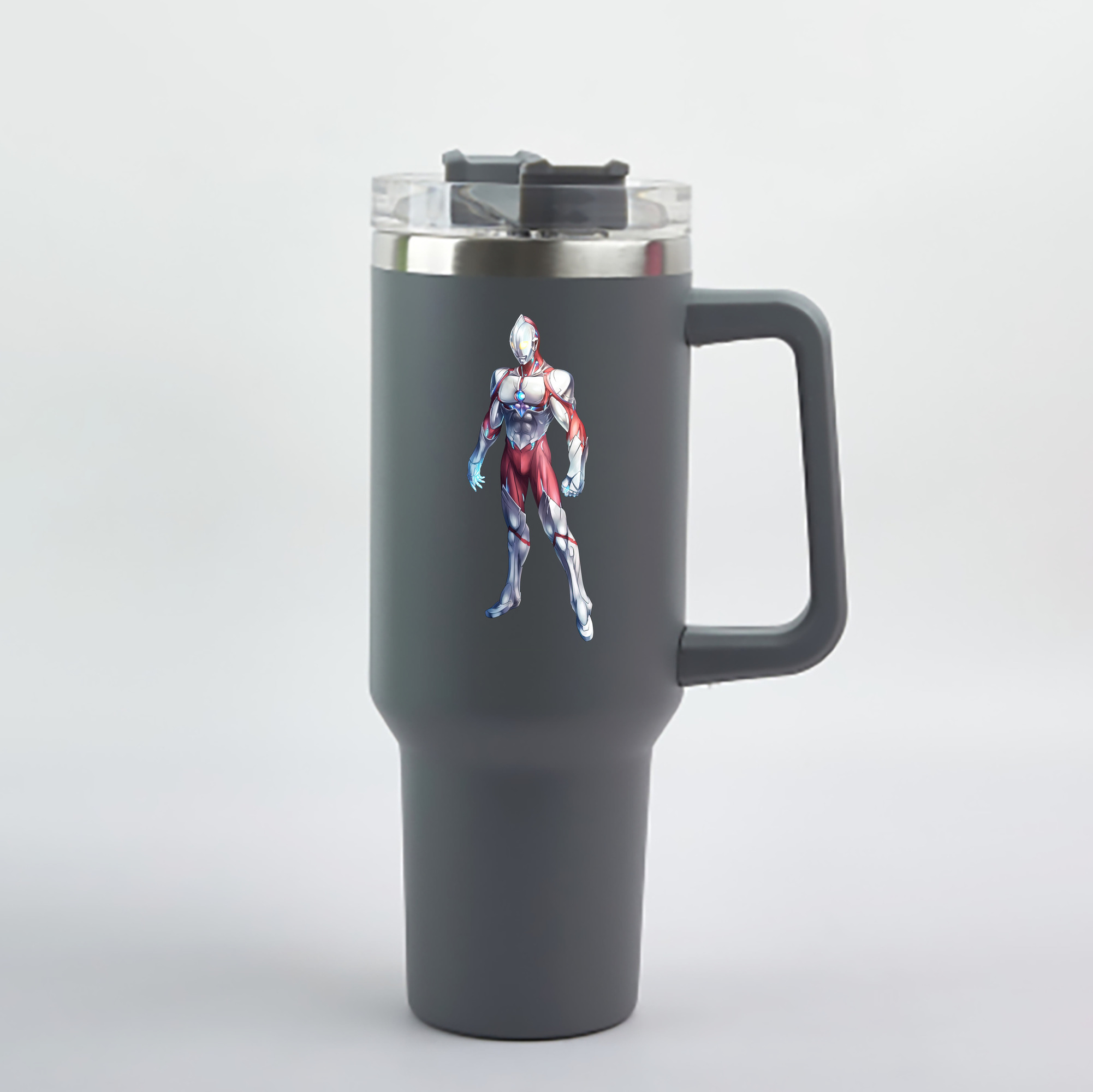 （画像用） ウルトラマン Ultraman 1200mL車用タンブラー - クリスタルステッカー（プラスチックストロー付き）