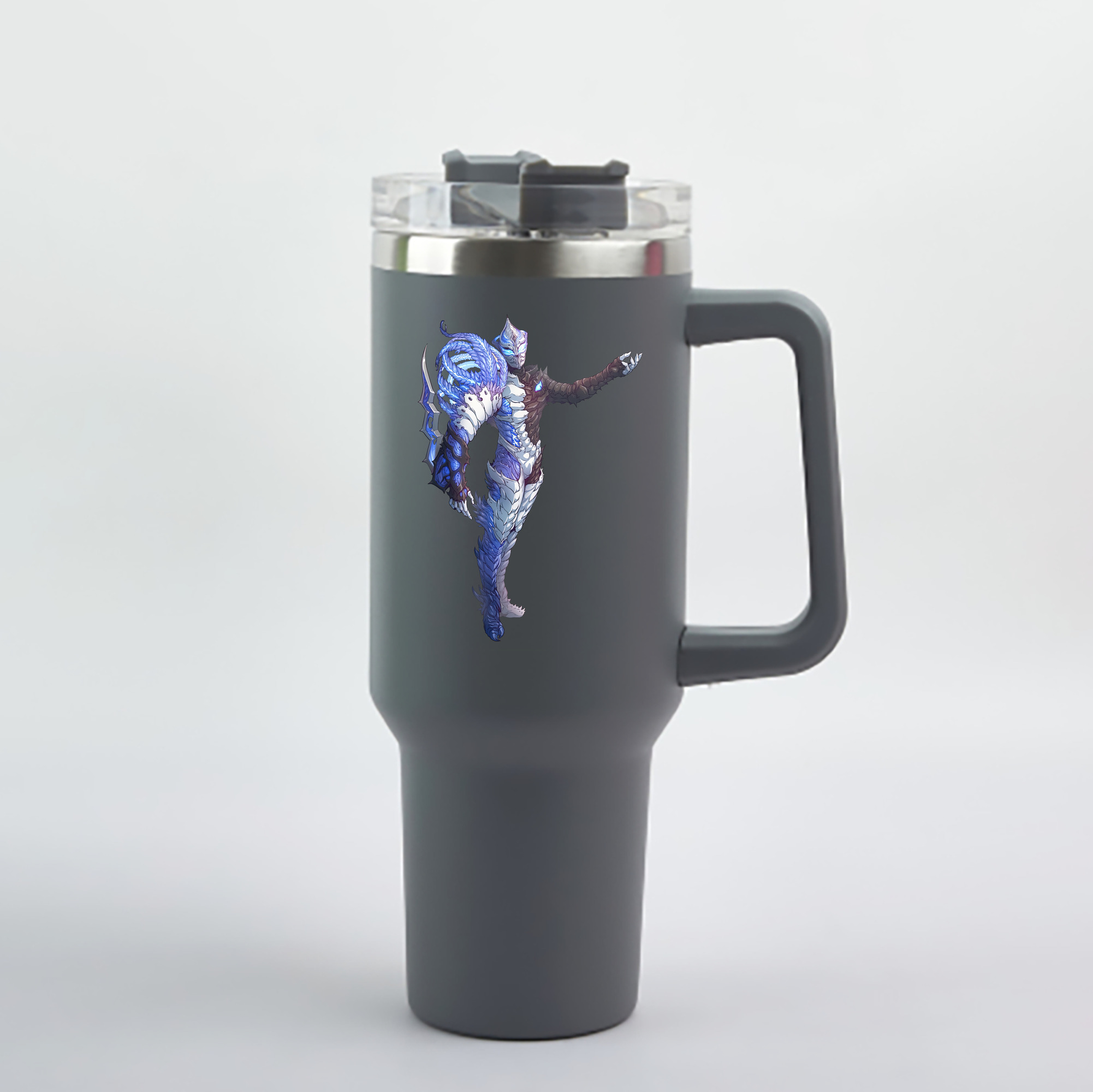 （画像用） ウルトラマン Ultraman 1200mL車用タンブラー - クリスタルステッカー（プラスチックストロー付き）