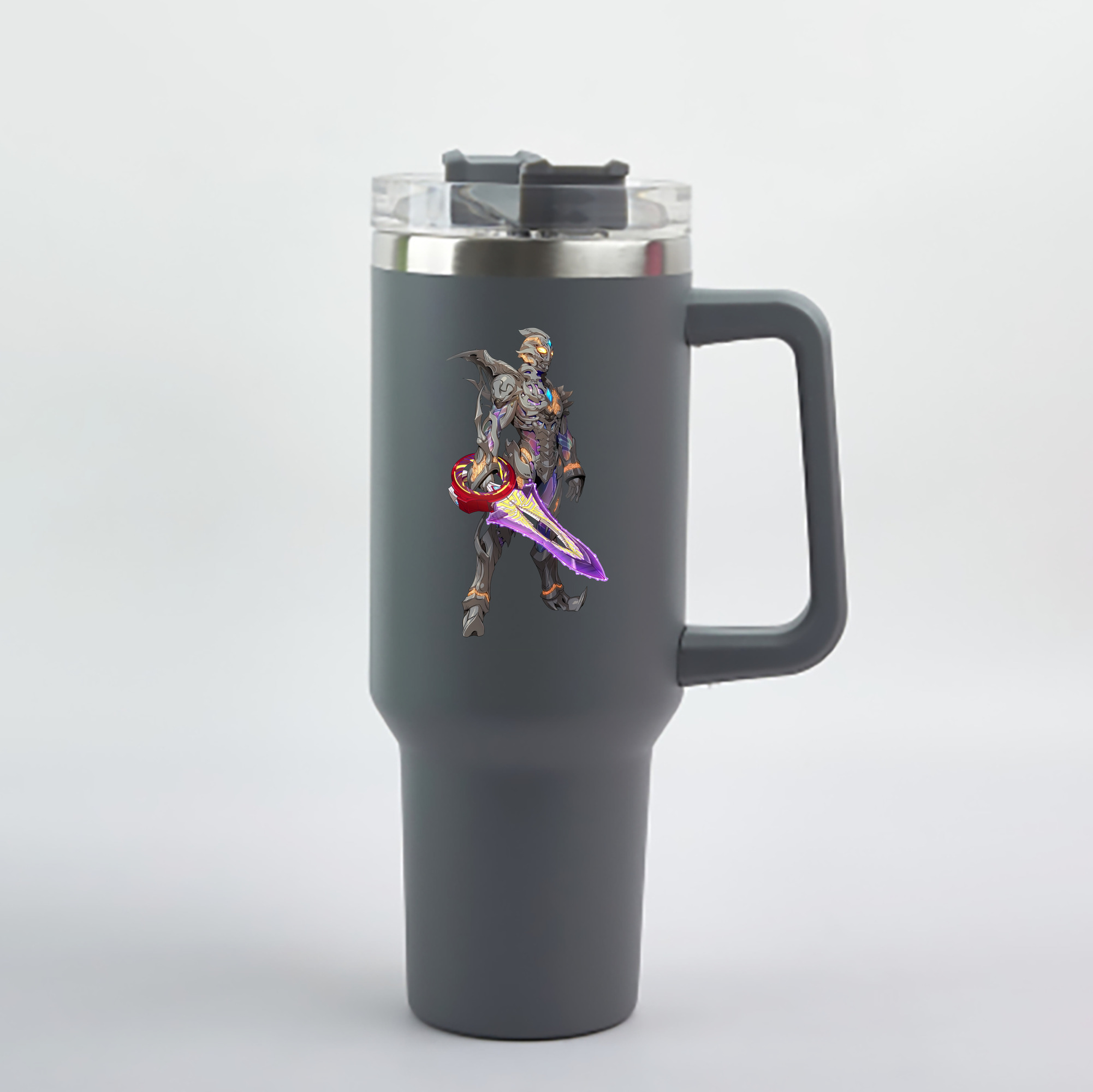 （画像用） ウルトラマン Ultraman 1200mL車用タンブラー - クリスタルステッカー（プラスチックストロー付き）