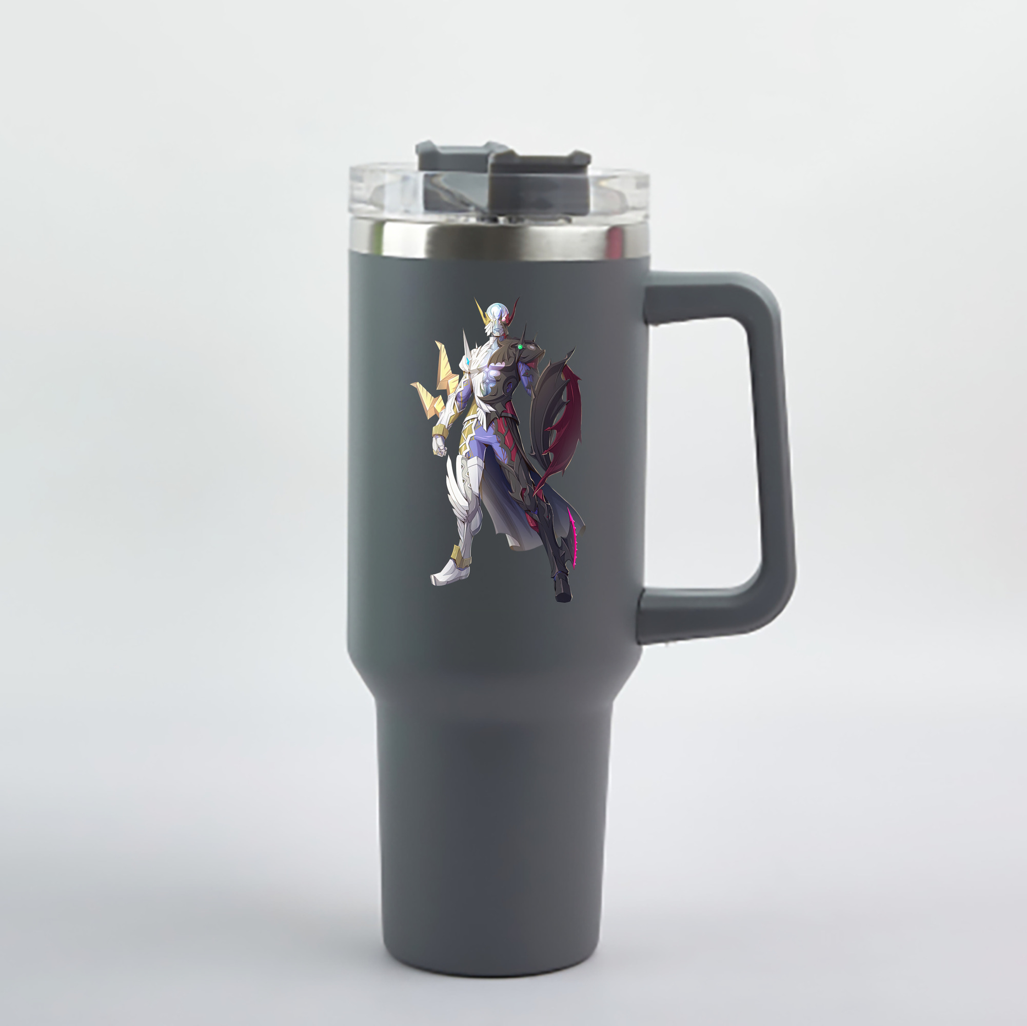 （画像用） ウルトラマン Ultraman 1200mL車用タンブラー - クリスタルステッカー（プラスチックストロー付き）
