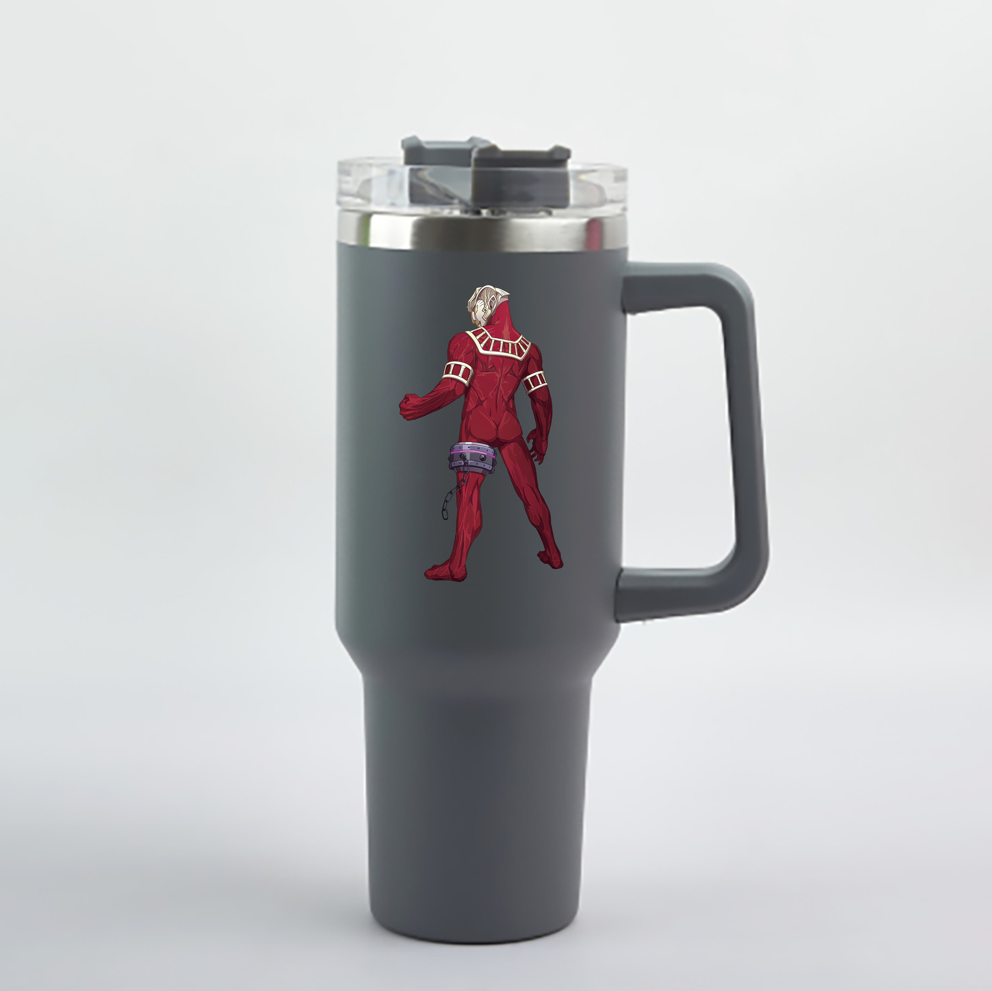 （画像用） ウルトラマン Ultraman 1200mL車用タンブラー - クリスタルステッカー（プラスチックストロー付き）