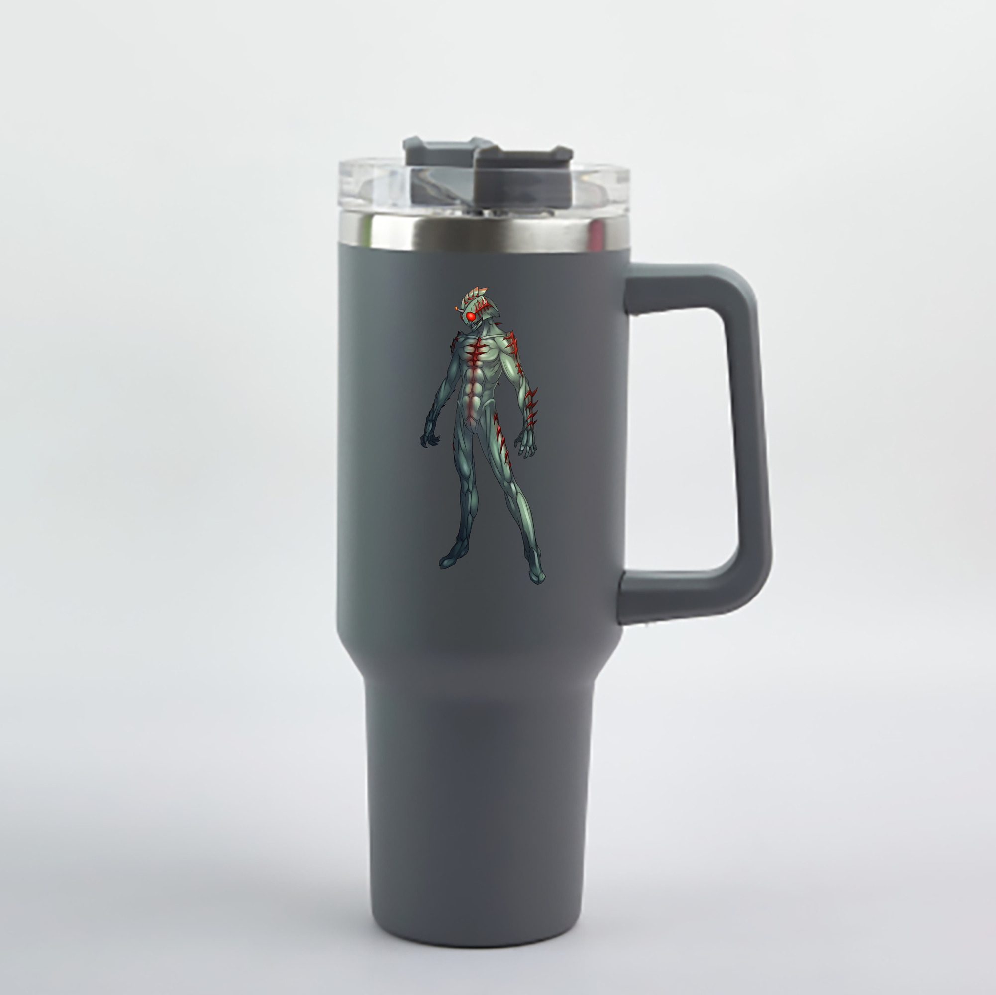 （画像用） ウルトラマン Ultraman 1200mL車用タンブラー - クリスタルステッカー（プラスチックストロー付き）