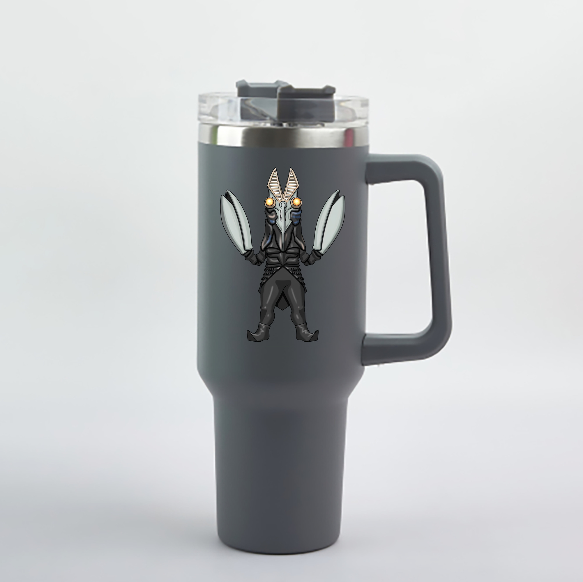 （画像用） ウルトラマン Ultraman 1200mL車用タンブラー - クリスタルステッカー（プラスチックストロー付き）