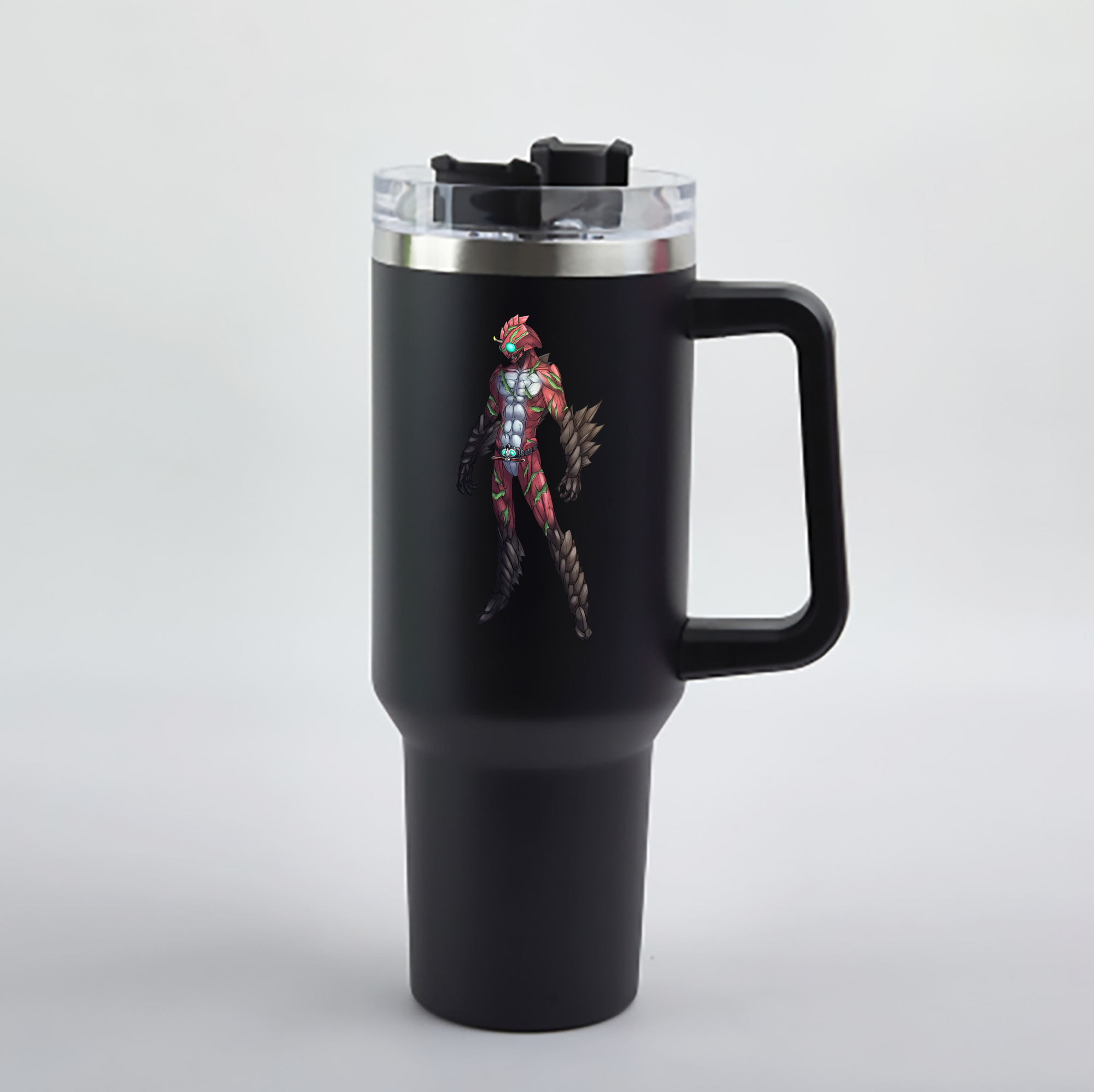 （画像用） ウルトラマン Ultraman 1200mL車用タンブラー - クリスタルステッカー（プラスチックストロー付き）