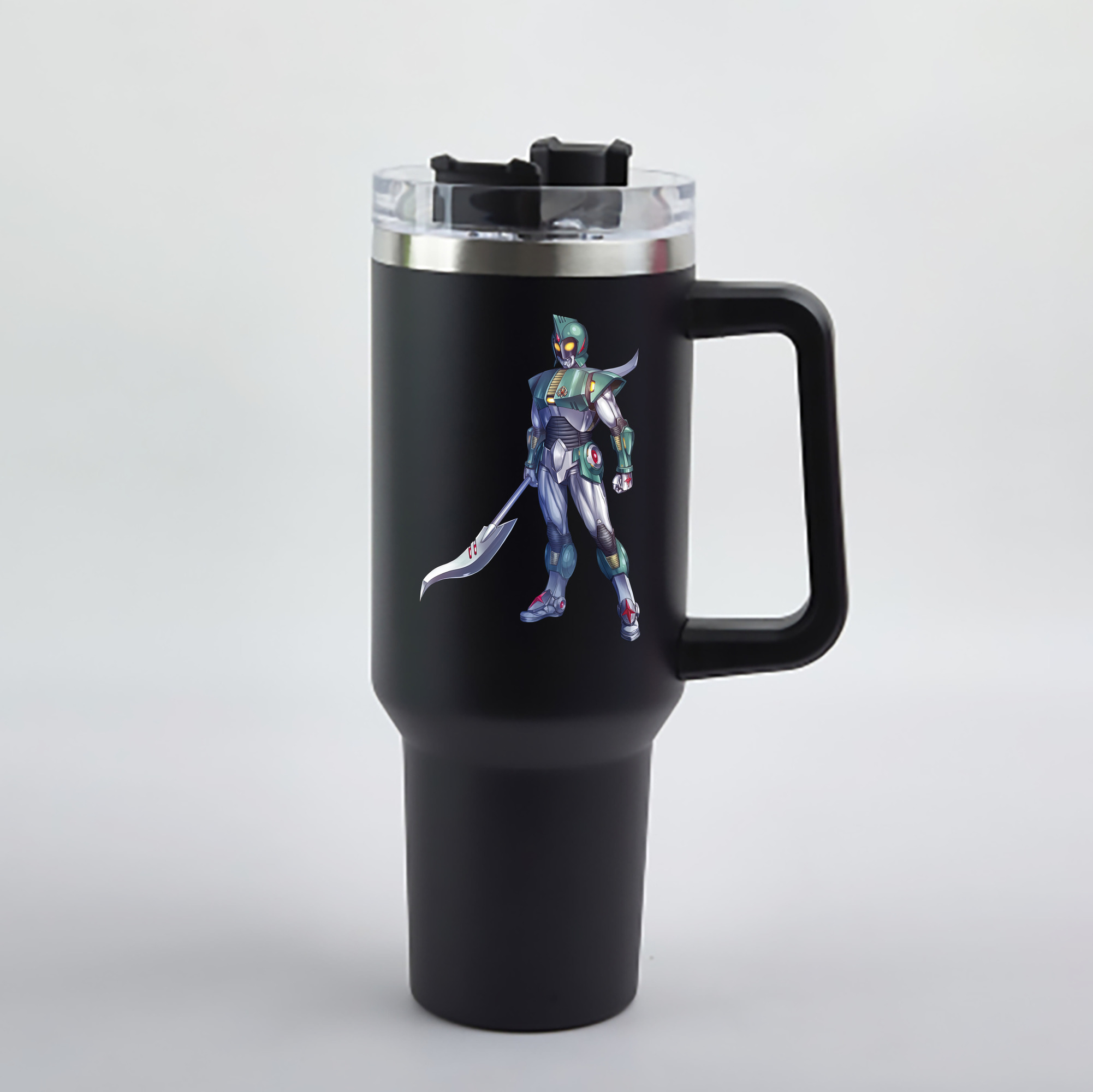 （画像用） ウルトラマン Ultraman 1200mL車用タンブラー - クリスタルステッカー（プラスチックストロー付き）