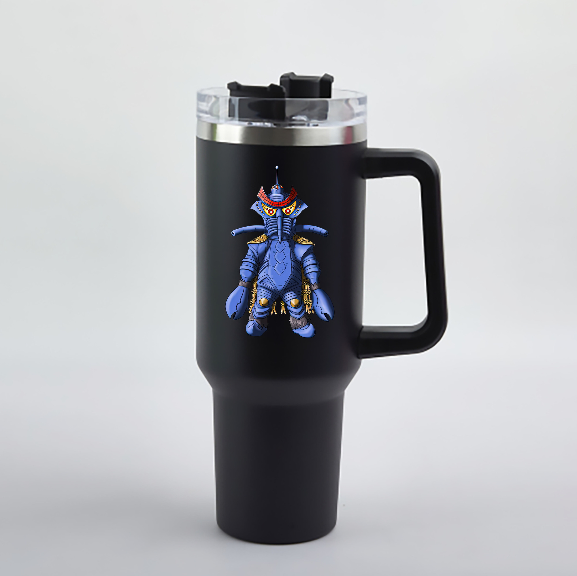 （画像用） ウルトラマン Ultraman 1200mL車用タンブラー - クリスタルステッカー（プラスチックストロー付き）