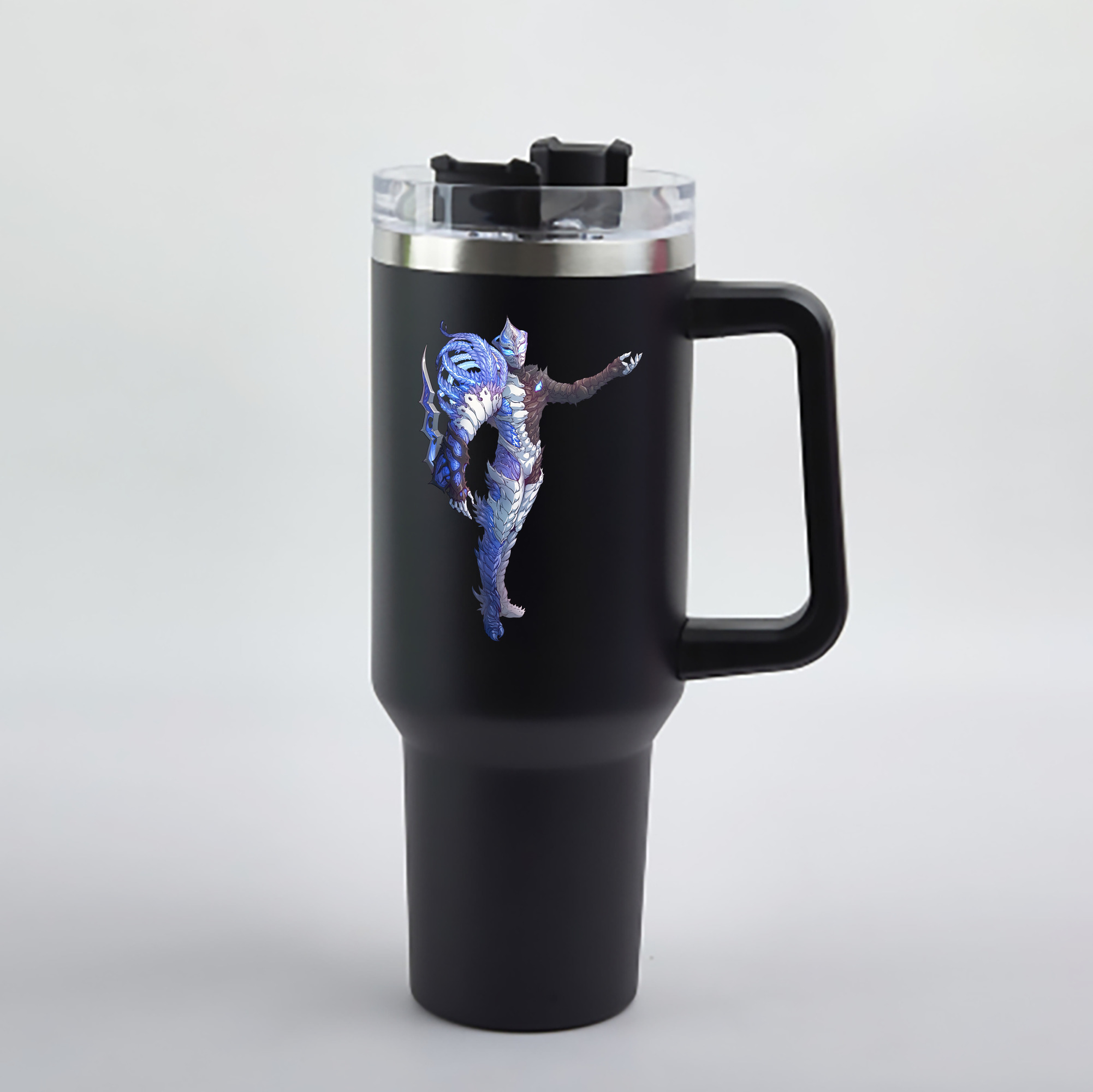 （画像用） ウルトラマン Ultraman 1200mL車用タンブラー - クリスタルステッカー（プラスチックストロー付き）