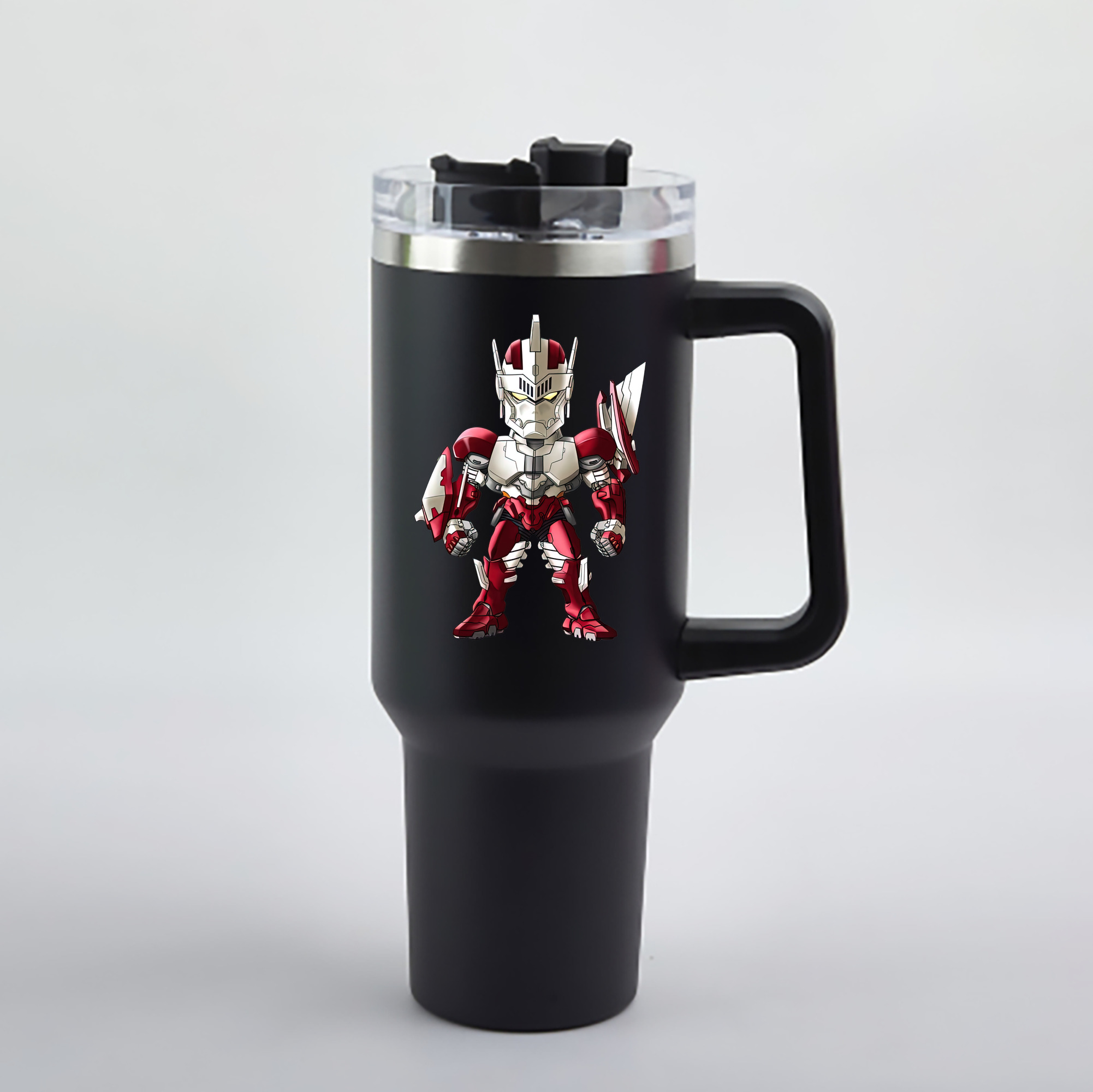 （画像用） ウルトラマン Ultraman 1200mL車用タンブラー - クリスタルステッカー（プラスチックストロー付き）