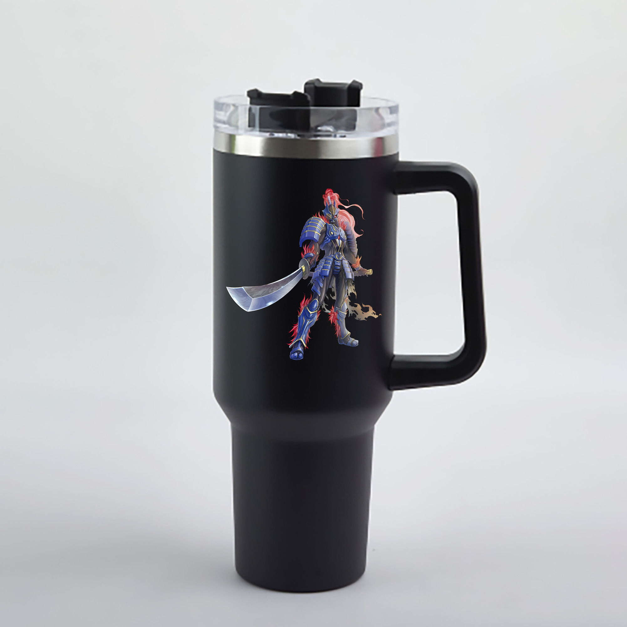 （画像用） ウルトラマン Ultraman 1200mL車用タンブラー - クリスタルステッカー（プラスチックストロー付き）