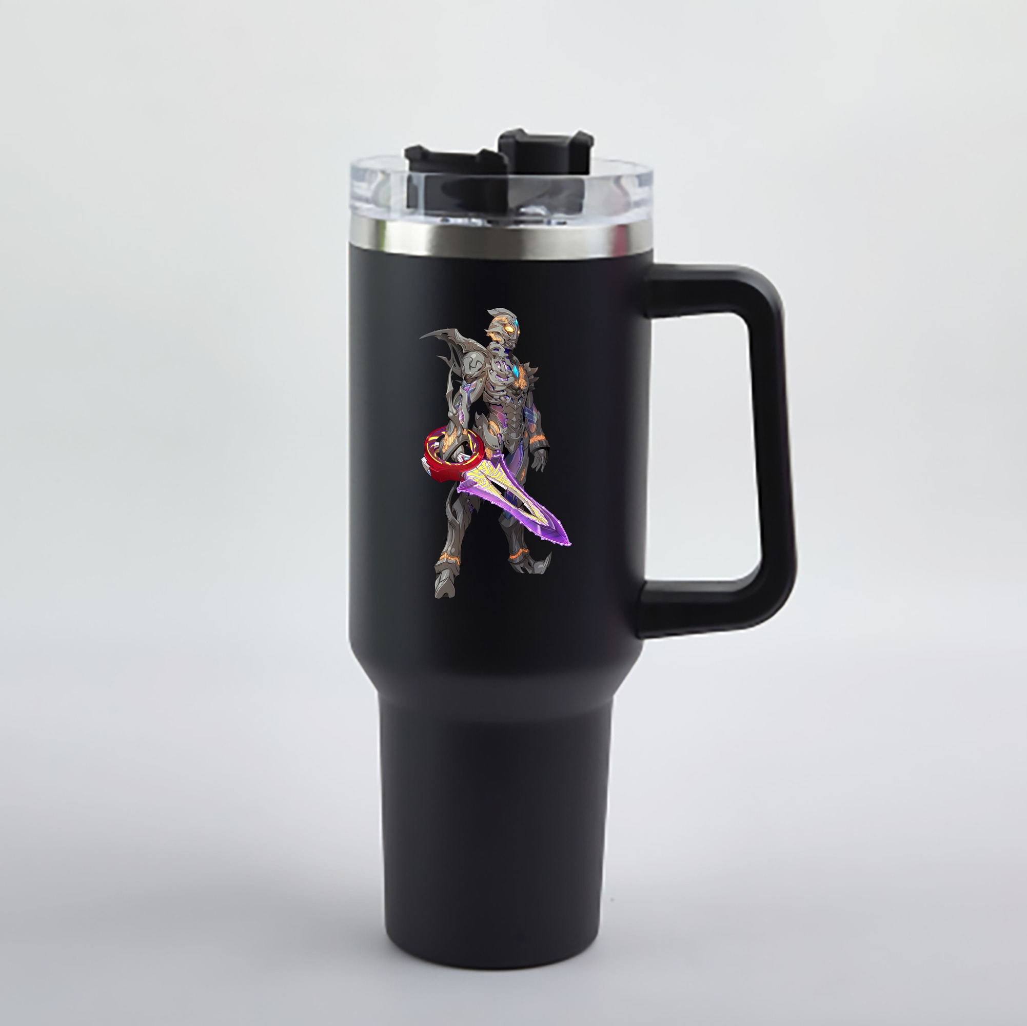 （画像用） ウルトラマン Ultraman 1200mL車用タンブラー - クリスタルステッカー（プラスチックストロー付き）