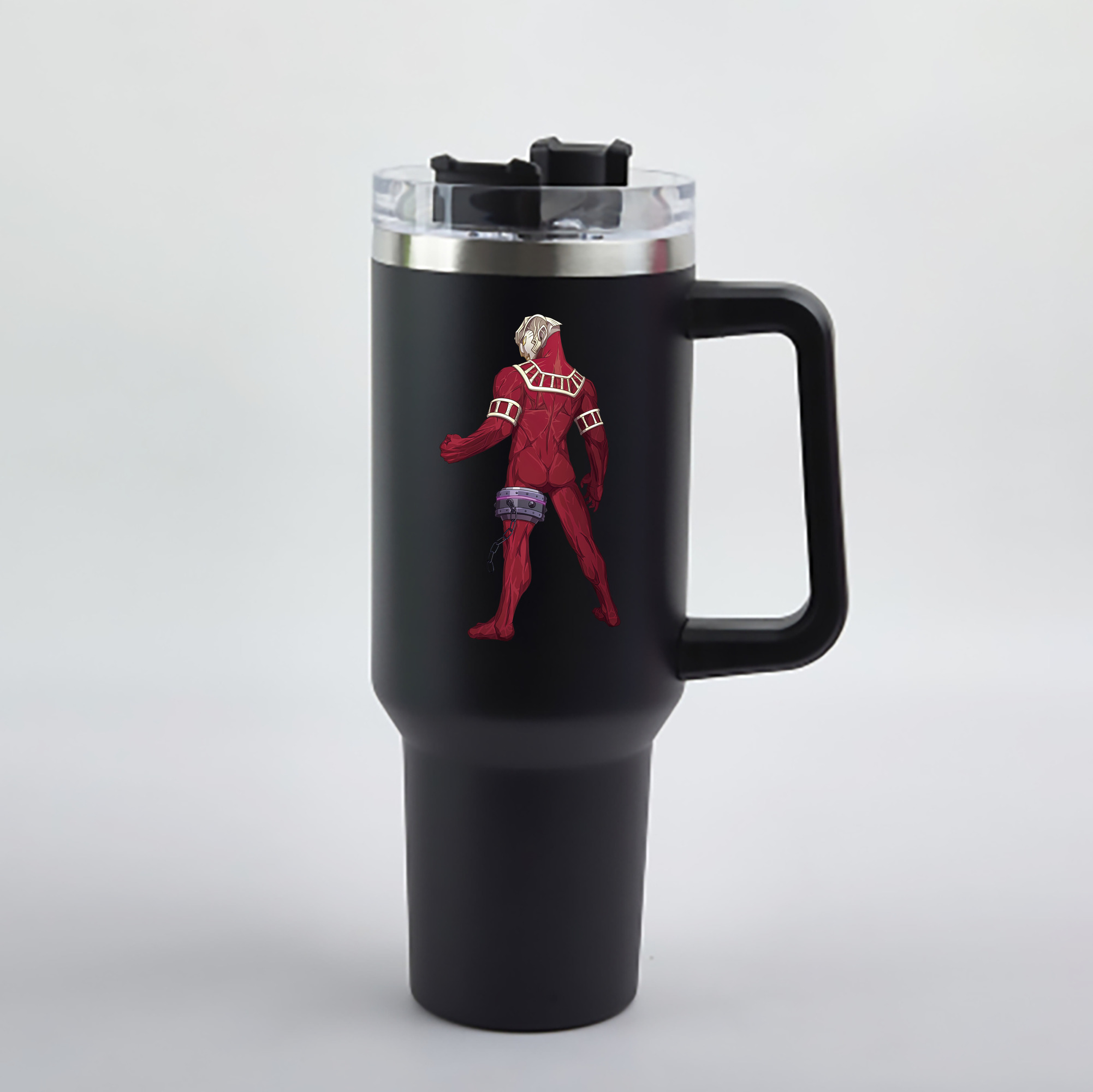 （画像用） ウルトラマン Ultraman 1200mL車用タンブラー - クリスタルステッカー（プラスチックストロー付き）
