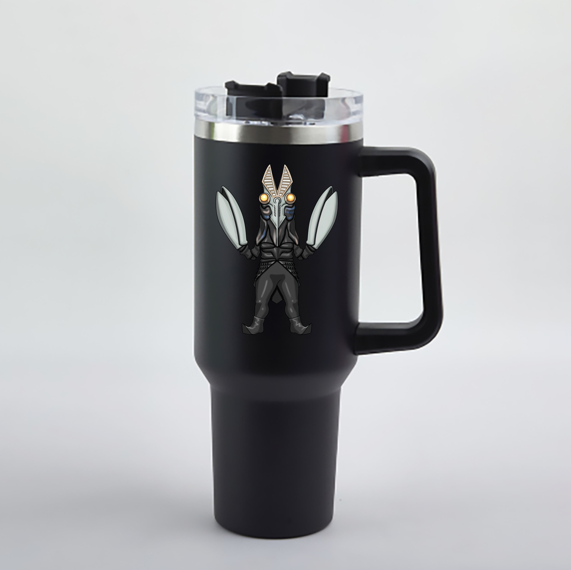 （画像用） ウルトラマン Ultraman 1200mL車用タンブラー - クリスタルステッカー（プラスチックストロー付き）