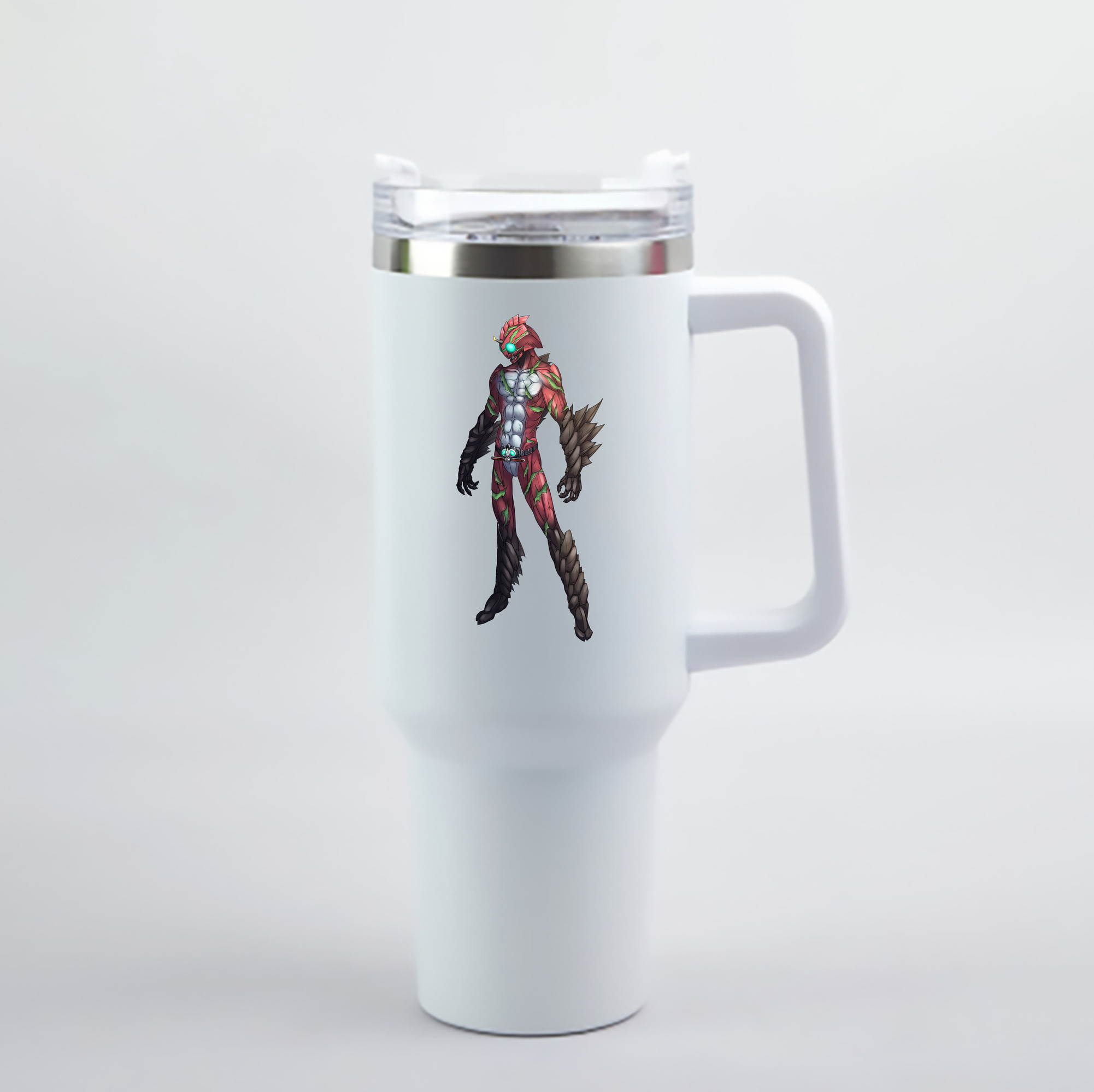 （画像用） ウルトラマン Ultraman 1200mL車用タンブラー - クリスタルステッカー（プラスチックストロー付き）