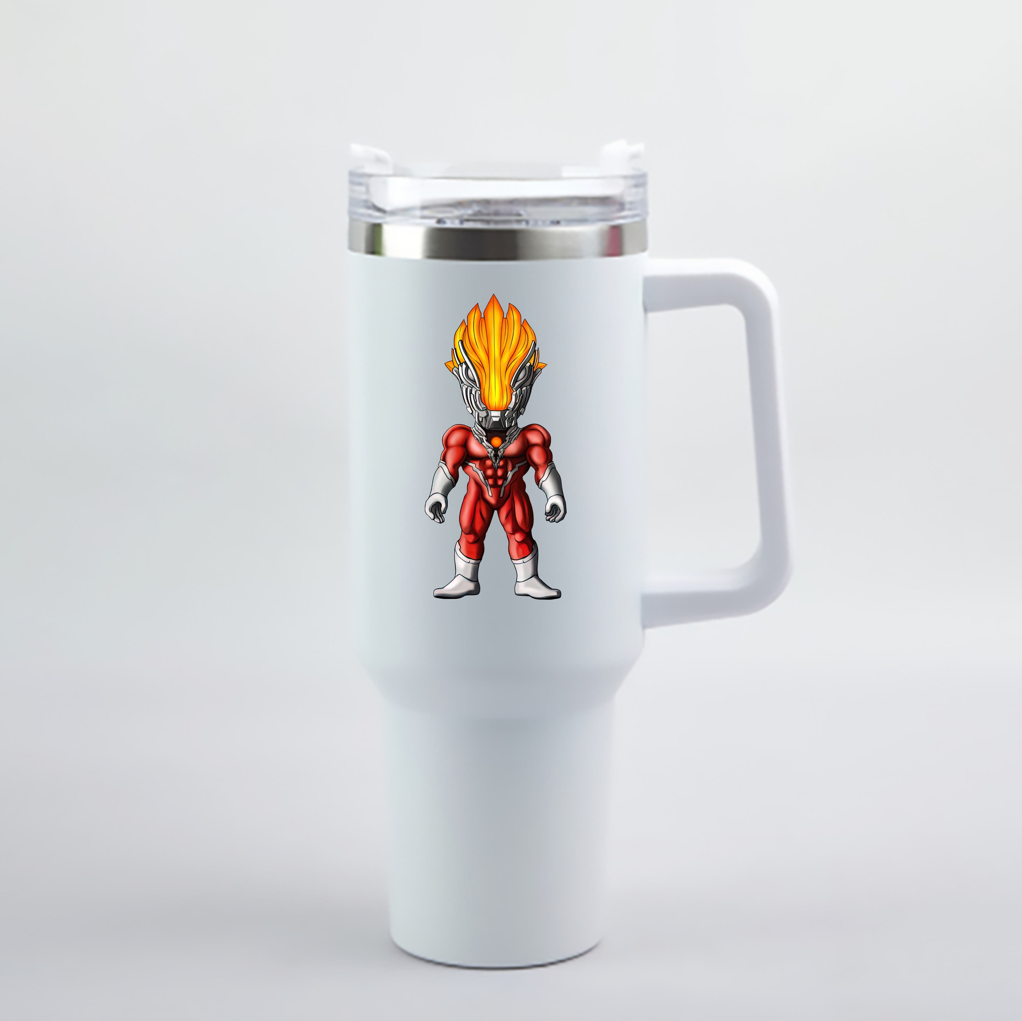（画像用） ウルトラマン Ultraman 1200mL車用タンブラー - クリスタルステッカー（プラスチックストロー付き）