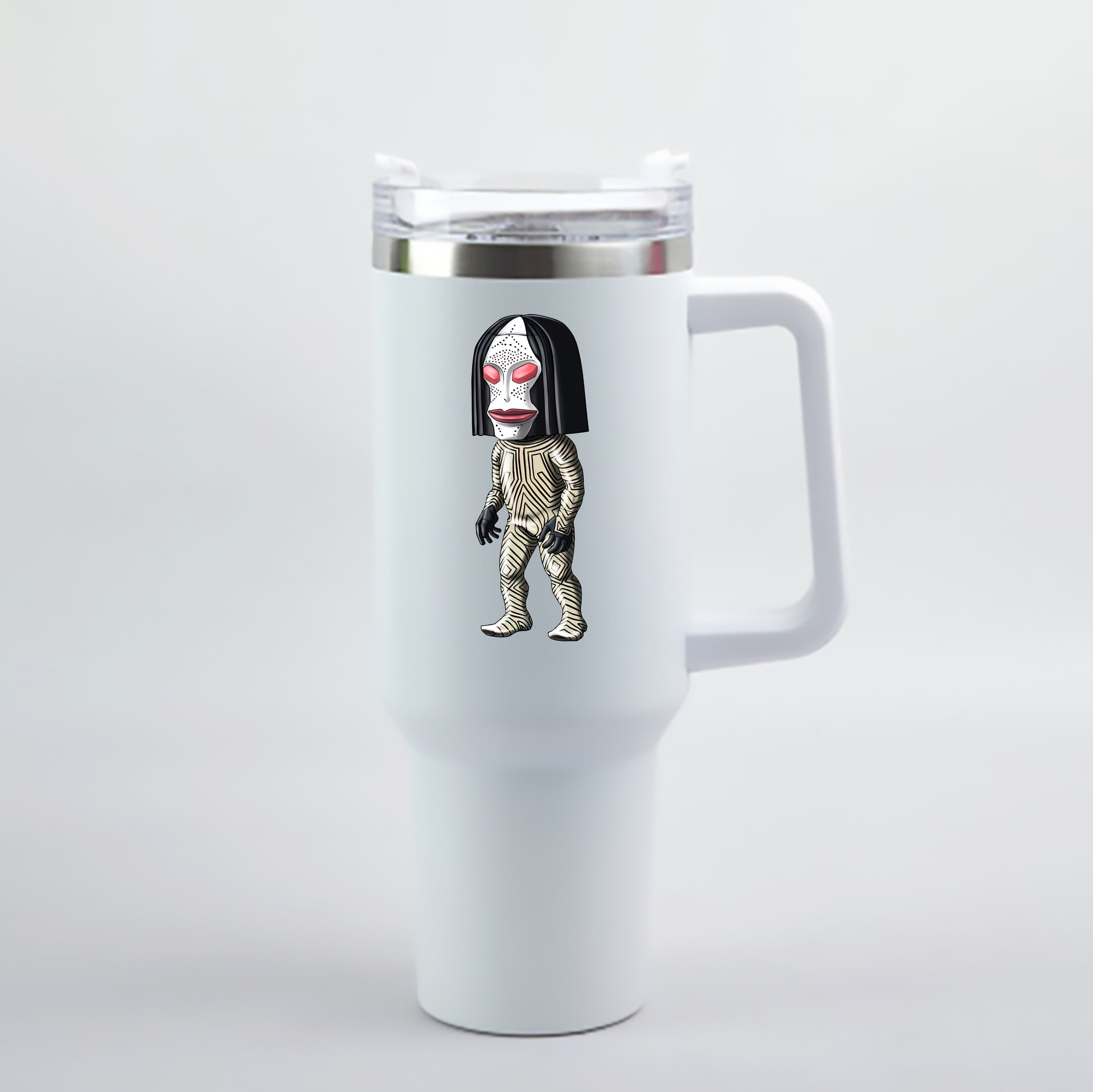 （画像用） ウルトラマン Ultraman 1200mL車用タンブラー - クリスタルステッカー（プラスチックストロー付き）