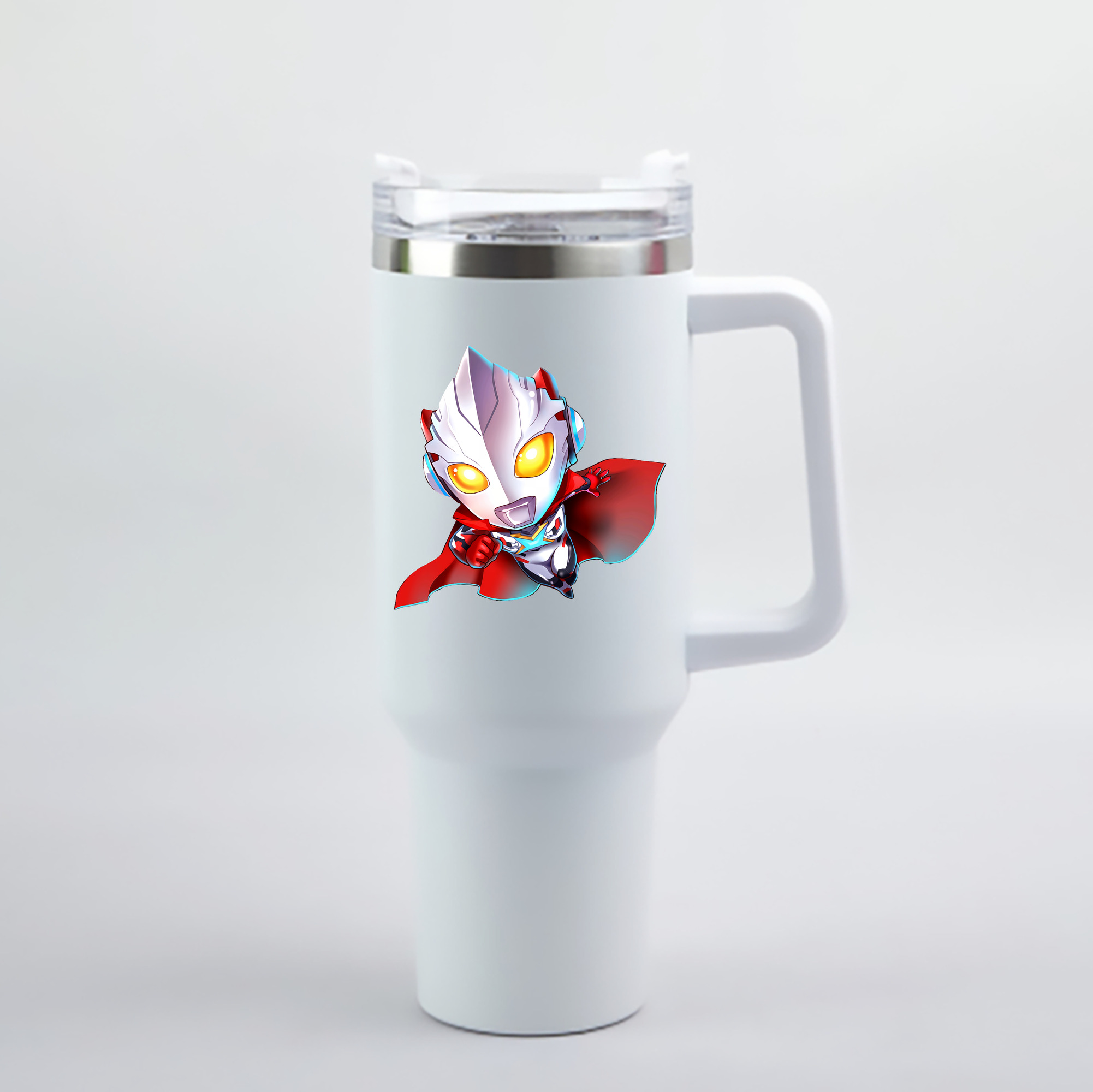 （画像用） ウルトラマン Ultraman 1200mL車用タンブラー - クリスタルステッカー（プラスチックストロー付き）