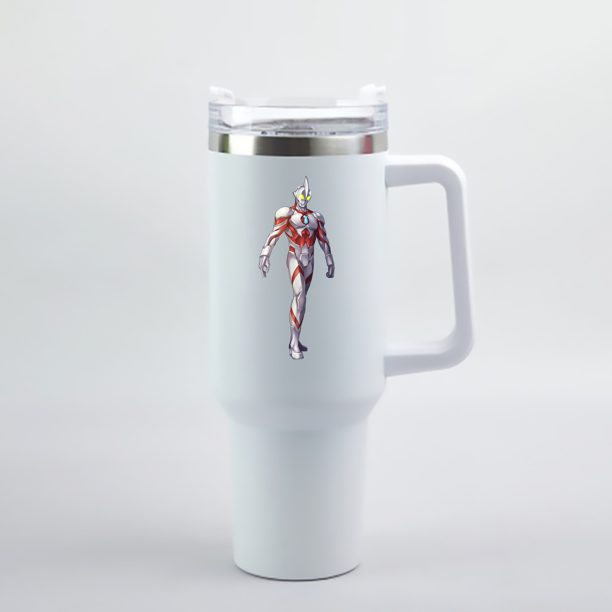 （画像用） ウルトラマン Ultraman 1200mL車用タンブラー - クリスタルステッカー（プラスチックストロー付き）