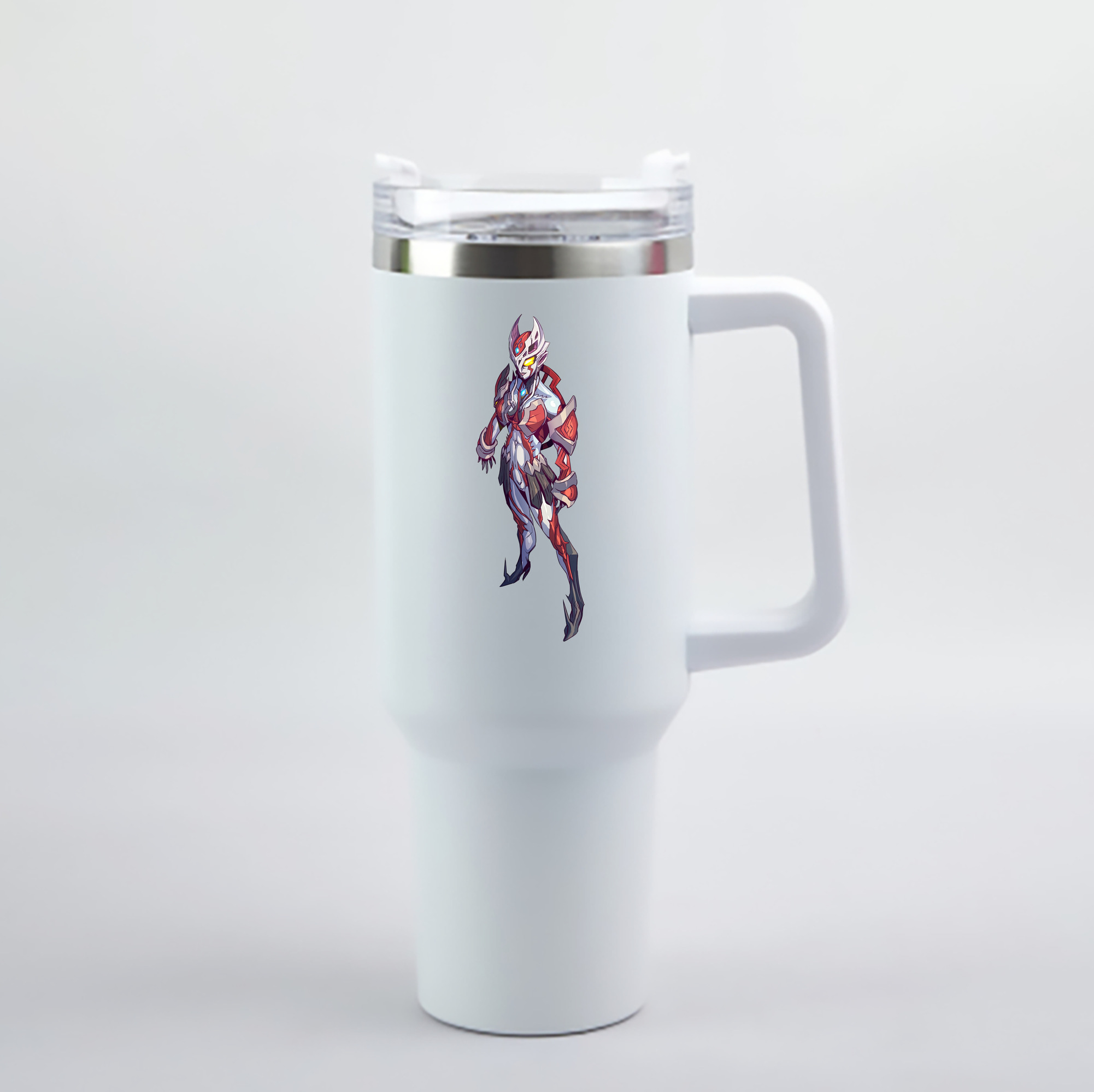 （画像用） ウルトラマン Ultraman 1200mL車用タンブラー - クリスタルステッカー（プラスチックストロー付き）