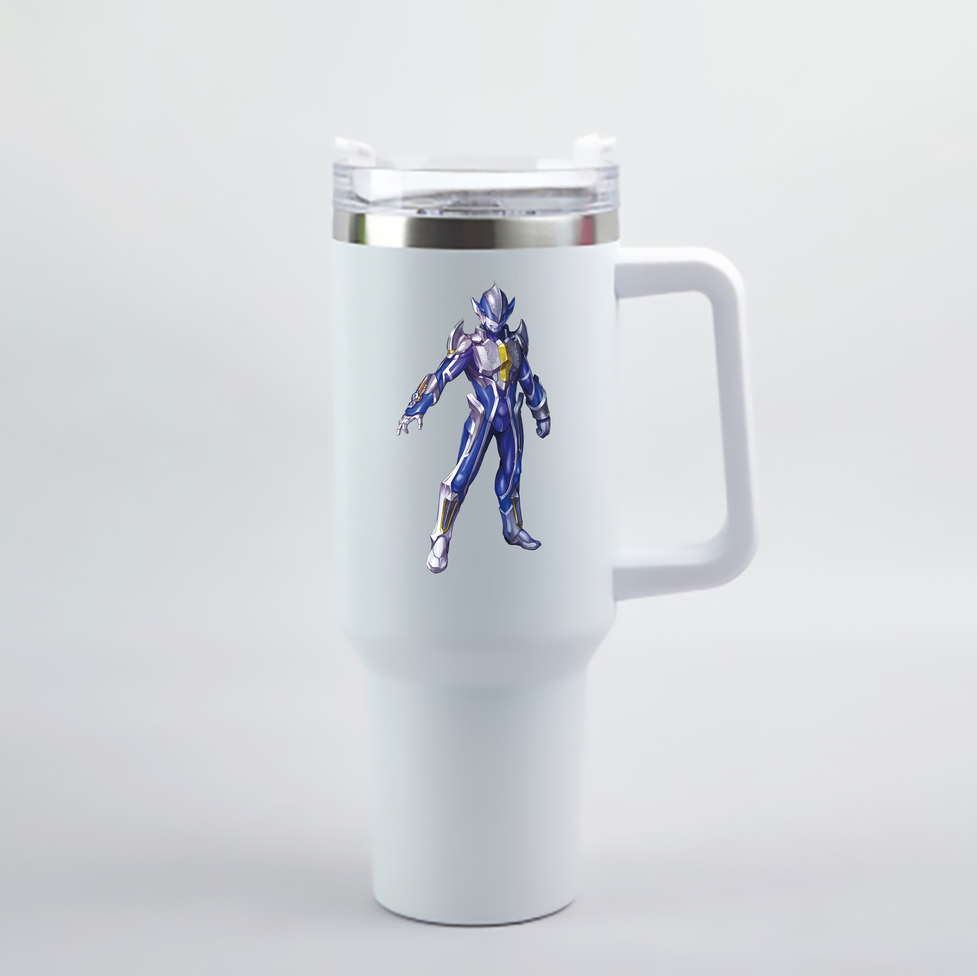 （画像用） ウルトラマン Ultraman 1200mL車用タンブラー - クリスタルステッカー（プラスチックストロー付き）