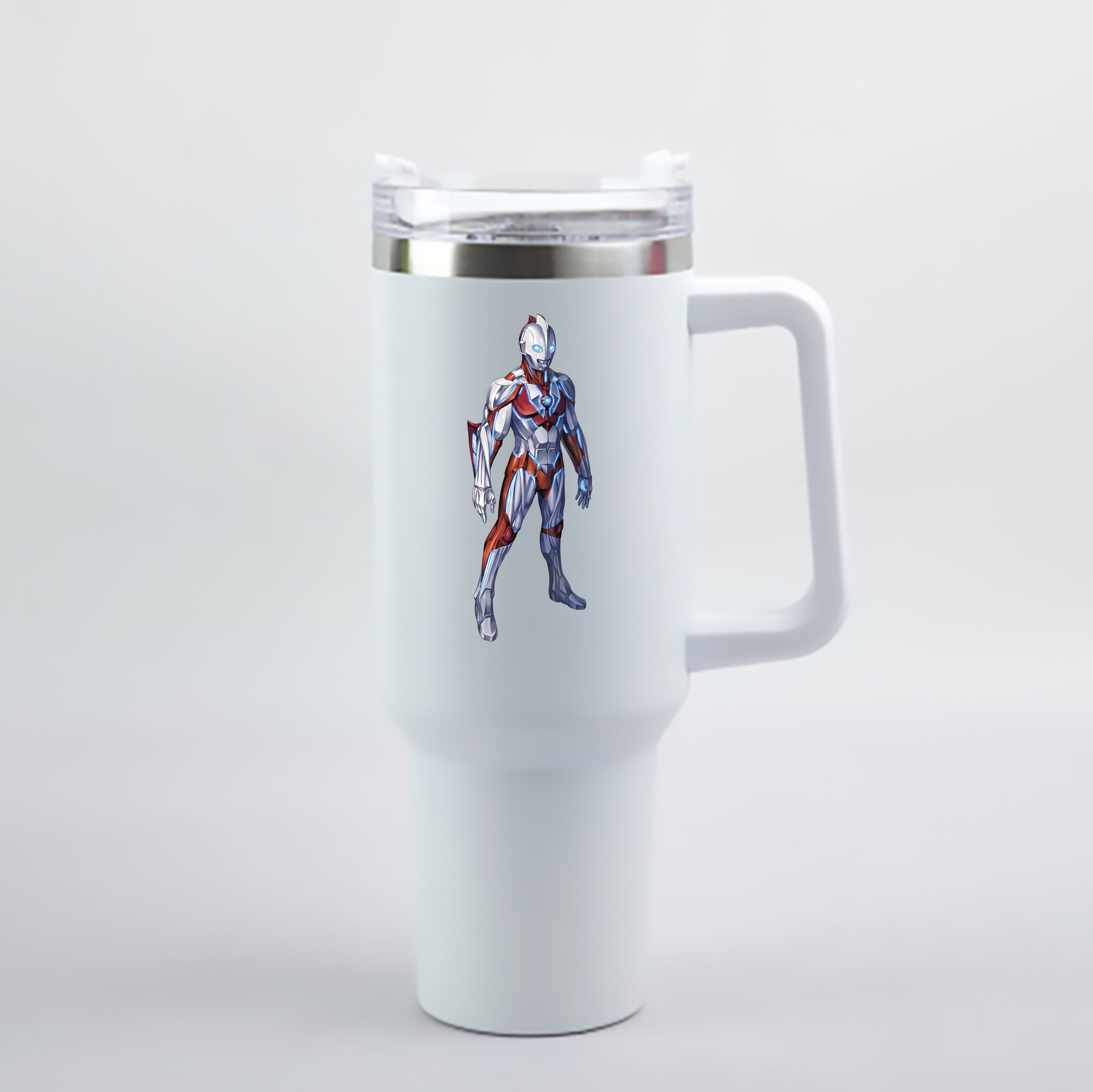 （画像用） ウルトラマン Ultraman 1200mL車用タンブラー - クリスタルステッカー（プラスチックストロー付き）