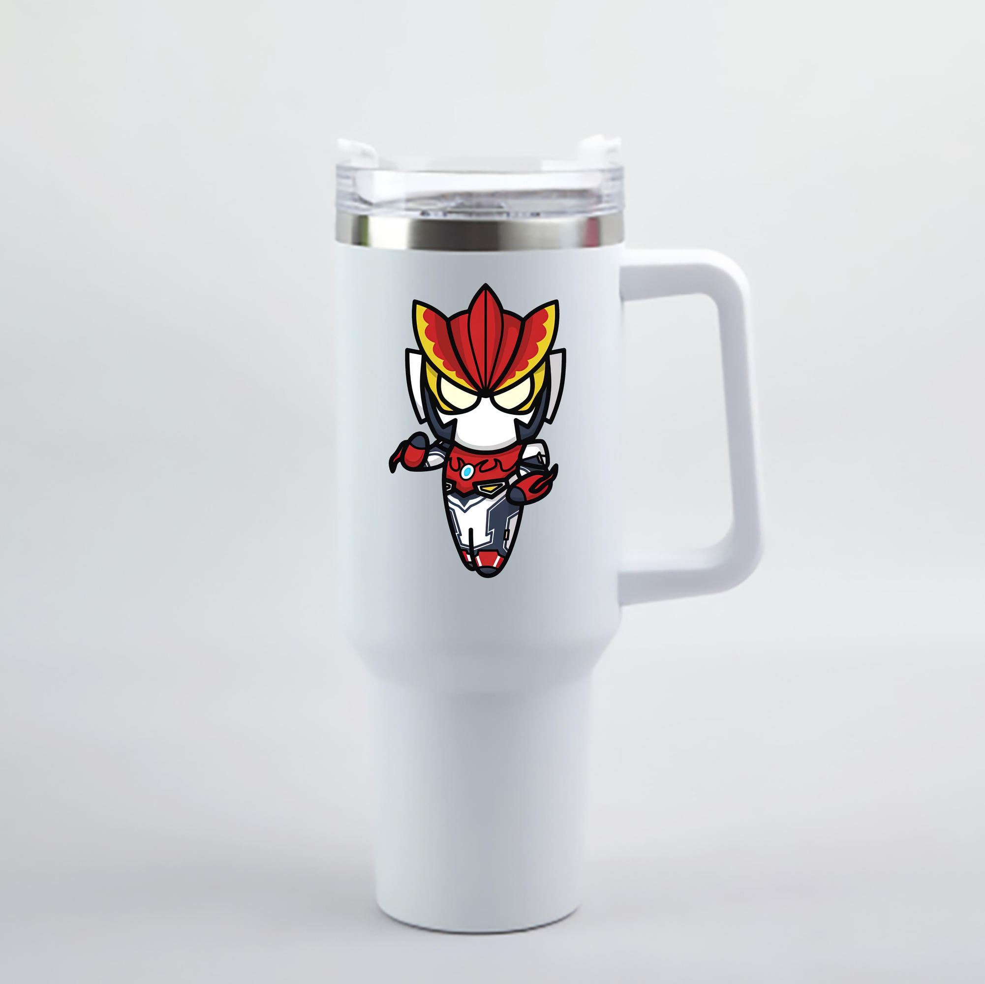 （画像用） ウルトラマン Ultraman 1200mL車用タンブラー - クリスタルステッカー（プラスチックストロー付き）