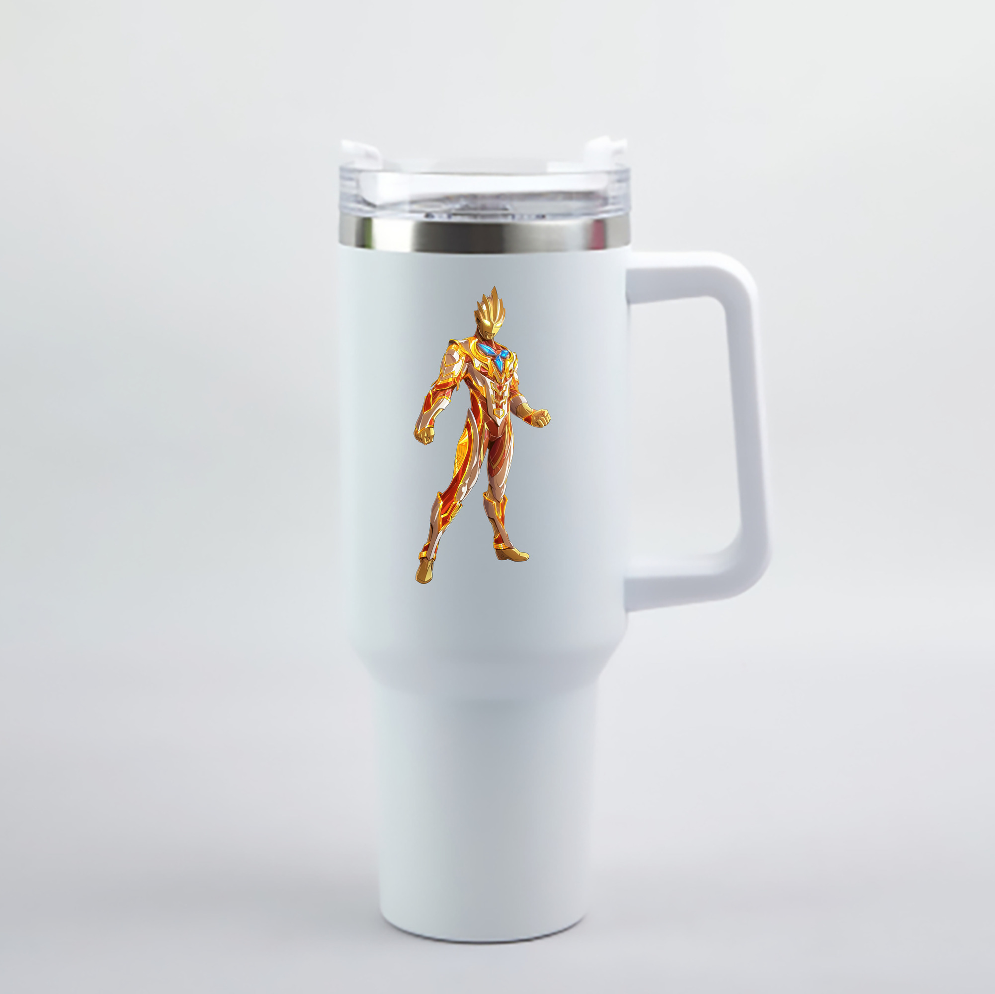 （画像用） ウルトラマン Ultraman 1200mL車用タンブラー - クリスタルステッカー（プラスチックストロー付き）