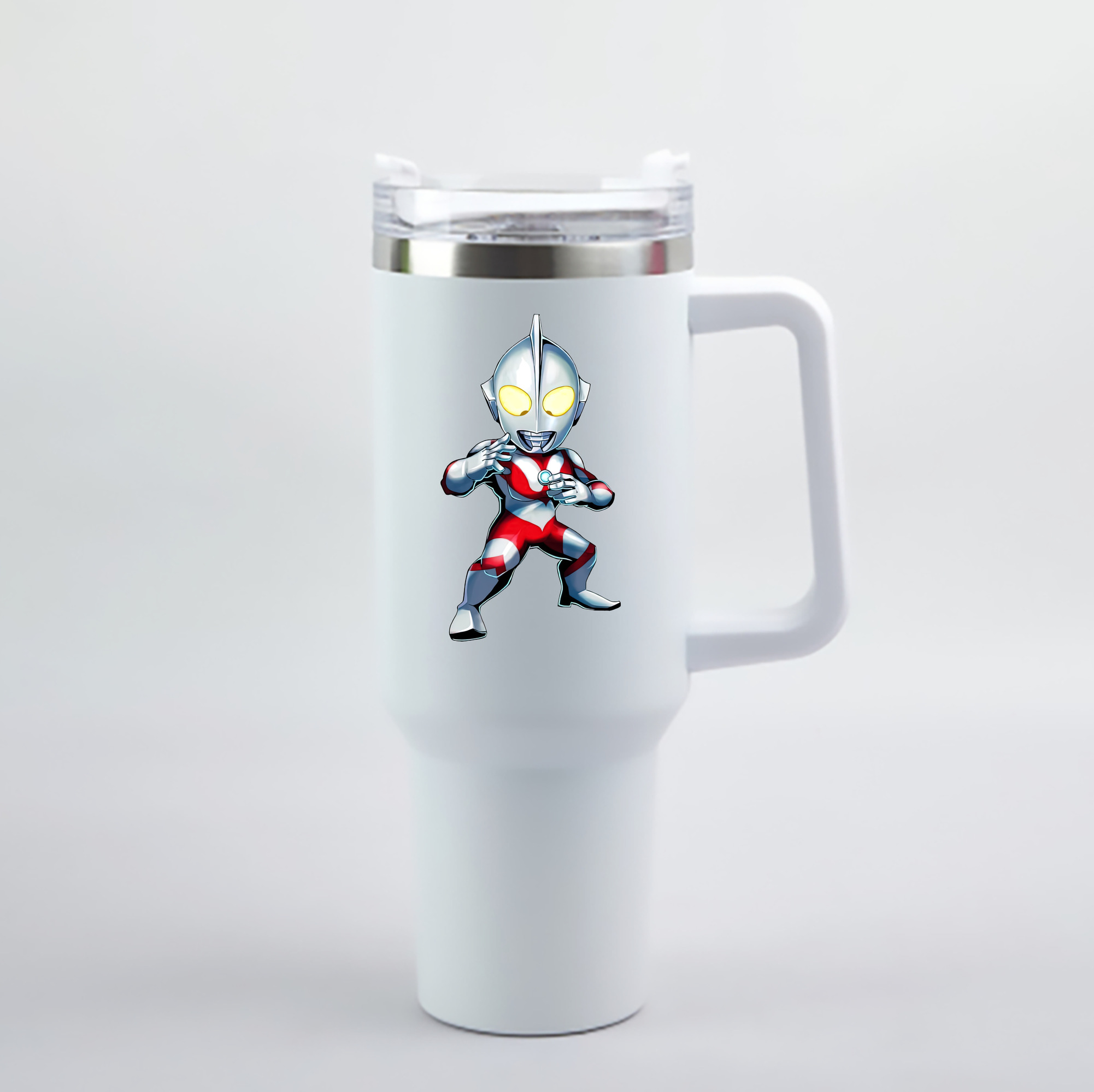 （画像用） ウルトラマン Ultraman 1200mL車用タンブラー - クリスタルステッカー（プラスチックストロー付き）