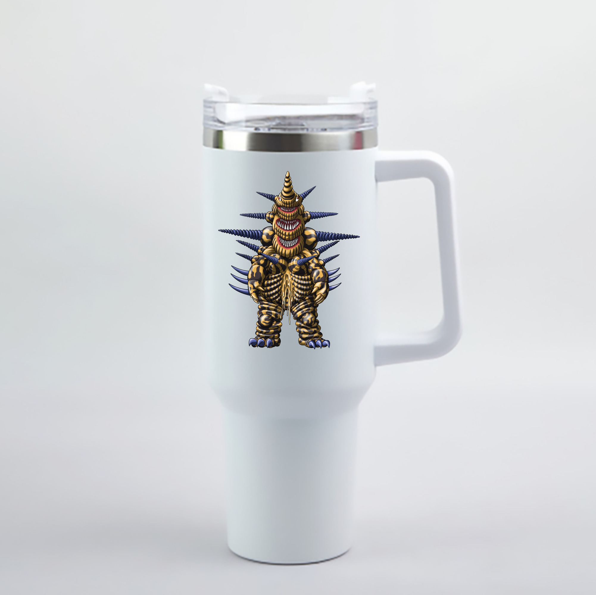 （画像用） ウルトラマン Ultraman 1200mL車用タンブラー - クリスタルステッカー（プラスチックストロー付き）