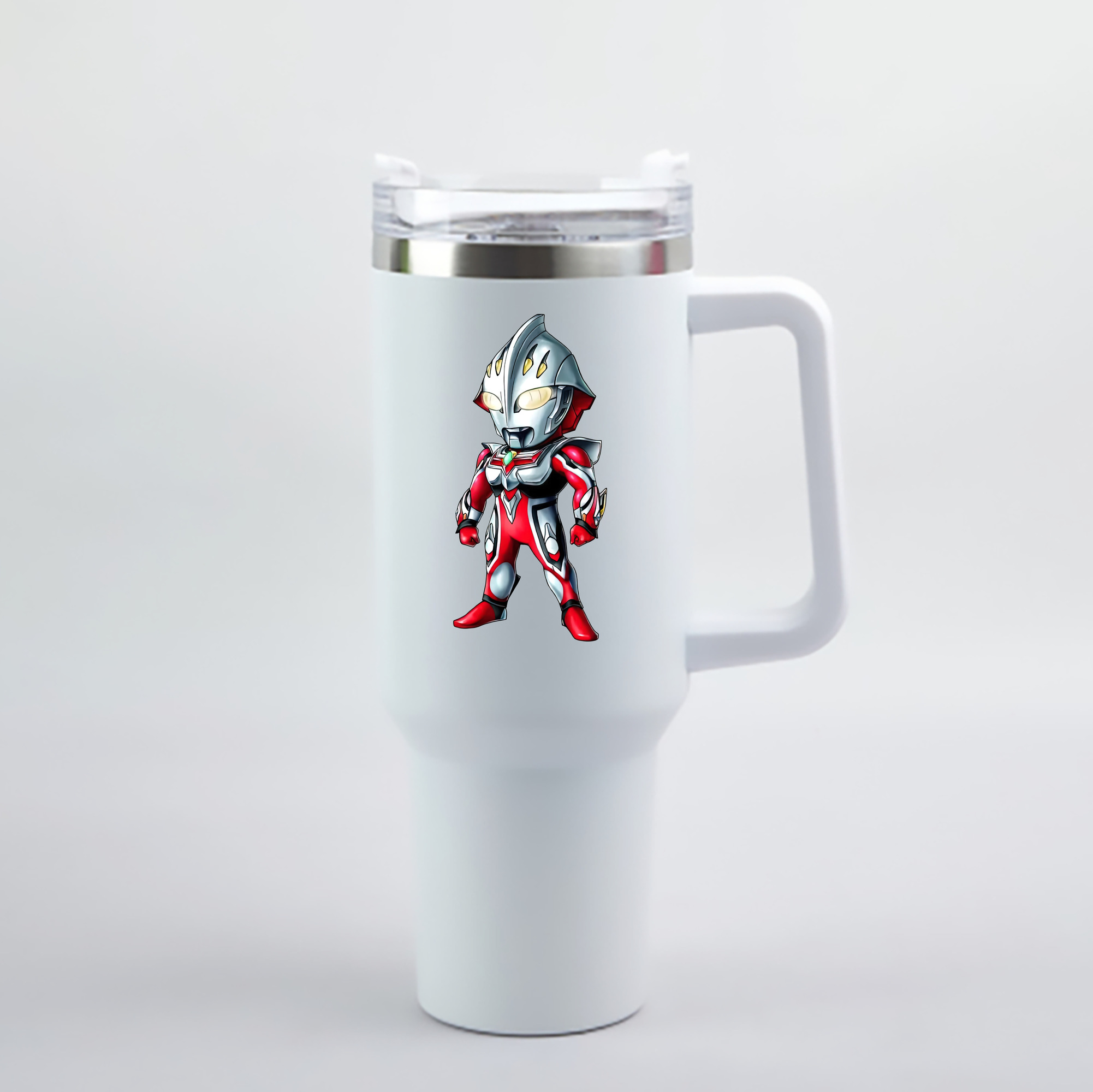 （画像用） ウルトラマン Ultraman 1200mL車用タンブラー - クリスタルステッカー（プラスチックストロー付き）