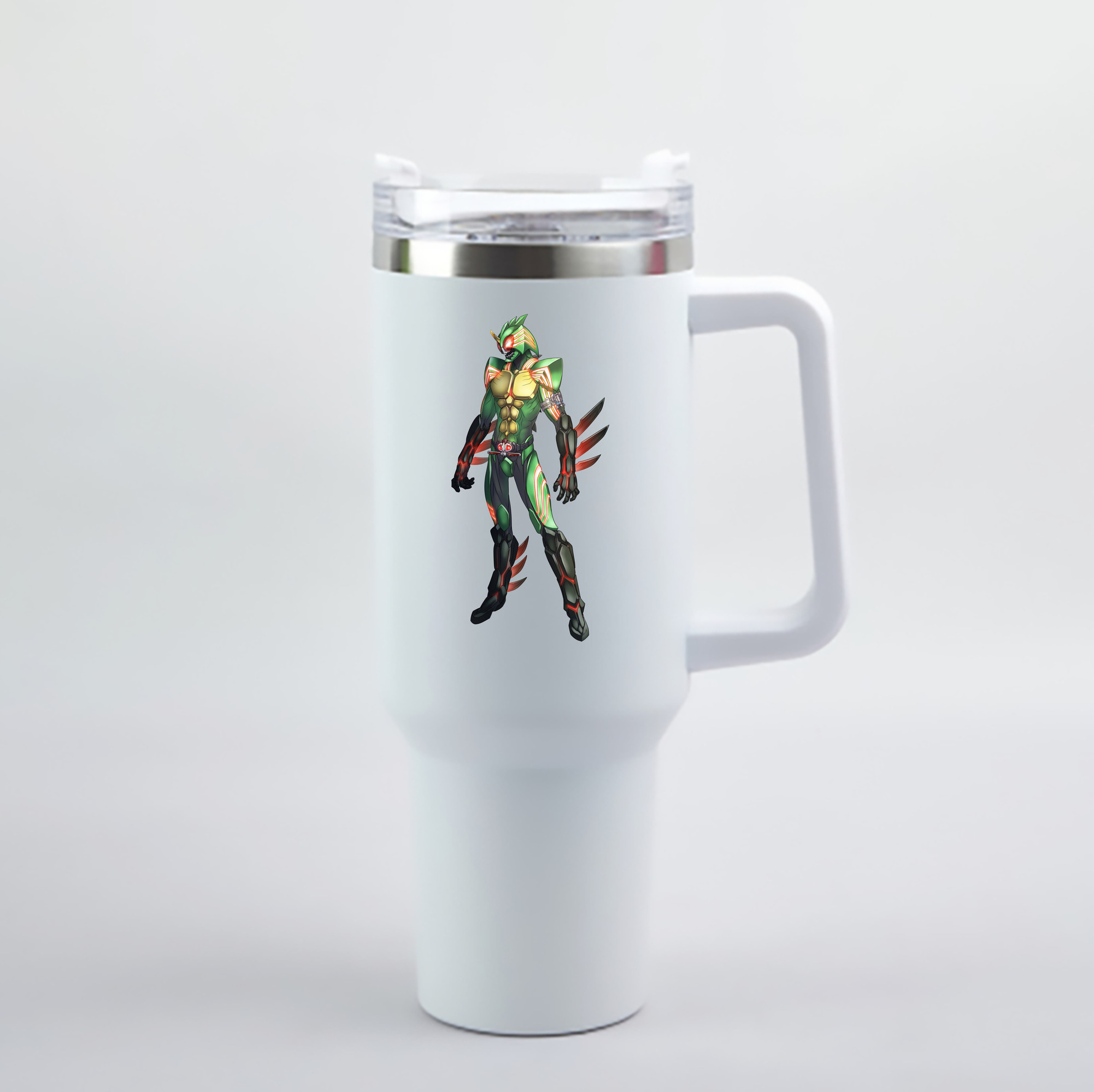 （画像用） ウルトラマン Ultraman 1200mL車用タンブラー - クリスタルステッカー（プラスチックストロー付き）
