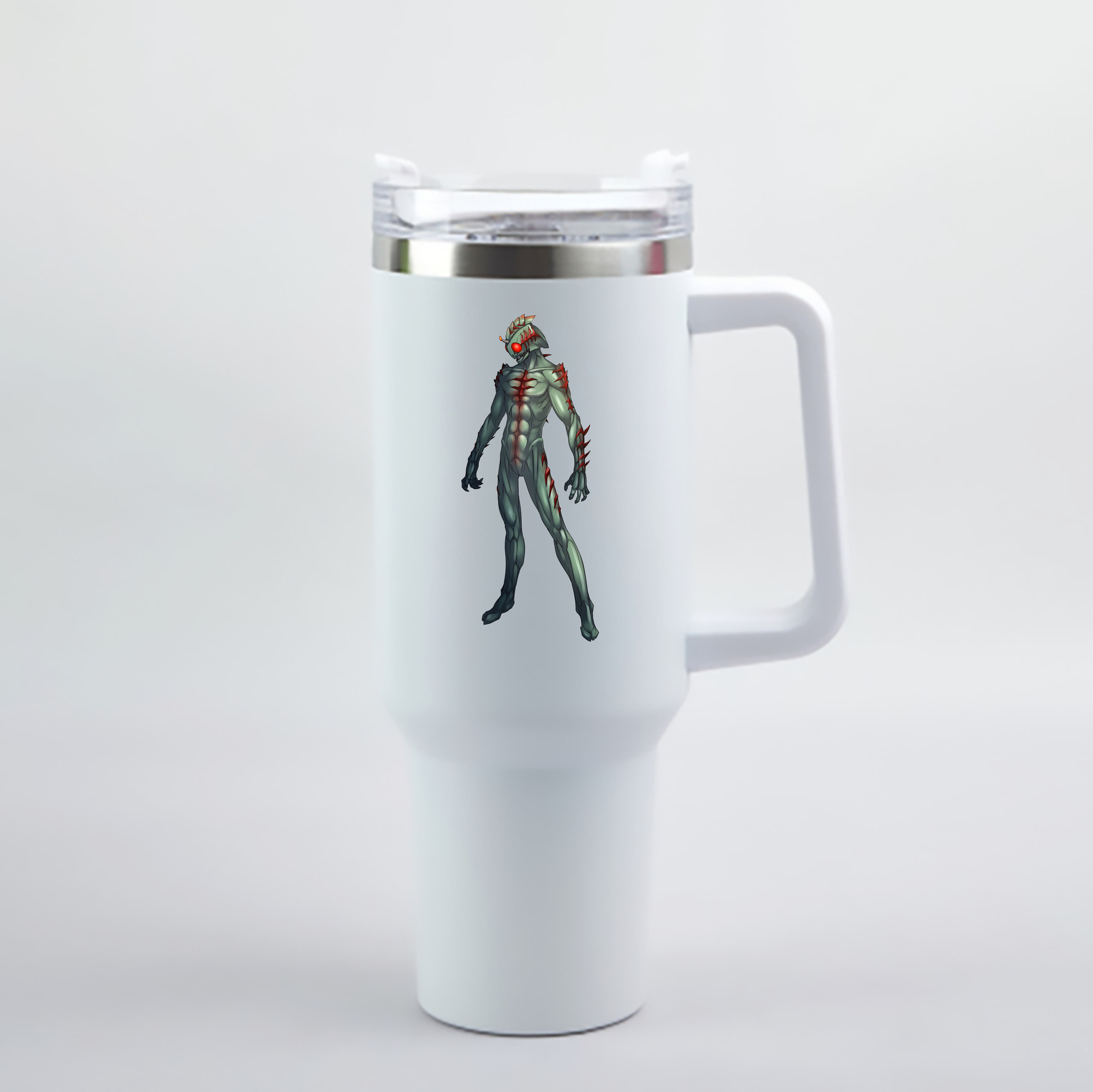 （画像用） ウルトラマン Ultraman 1200mL車用タンブラー - クリスタルステッカー（プラスチックストロー付き）
